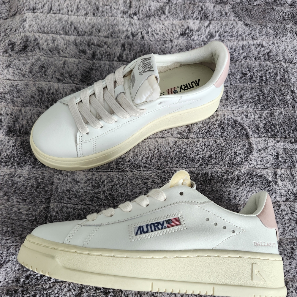 Autry Kids White and Pink Sneakers